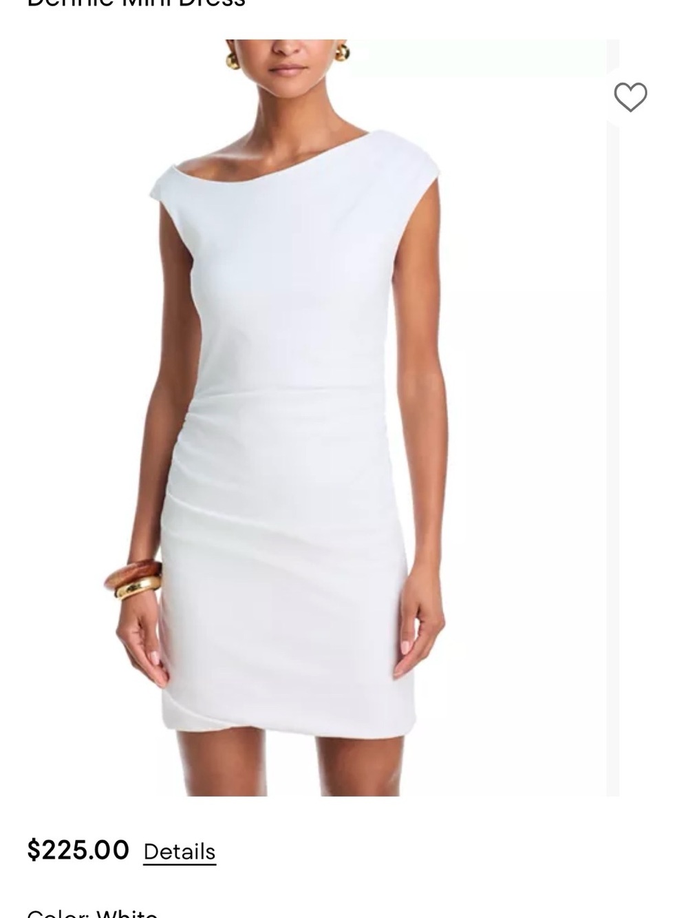 XiRENA White Off-Shoulder Boatneck Mini Dress small NWT cotton stretch